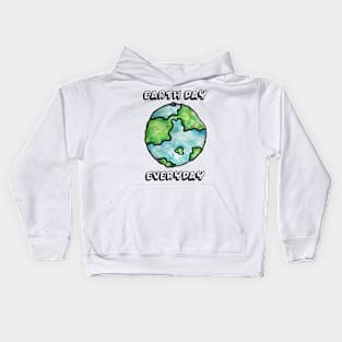 Earth day every day Kids Hoodie